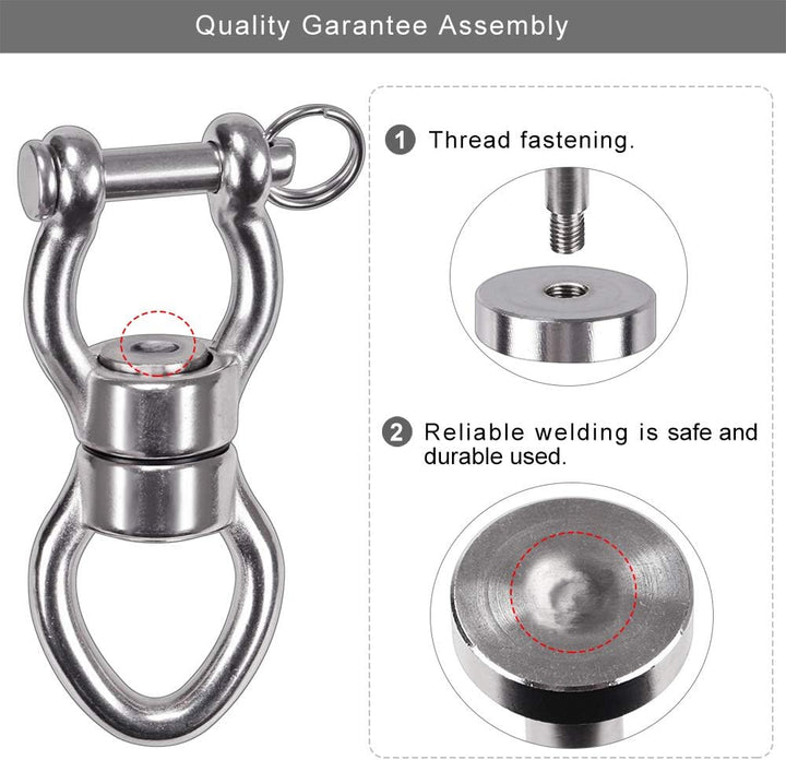 SELEWARE Silent Bearing Swing Swivel, Edelstahl 1200LB 360 ° Rotationsgerät Hängezubehör mit Abnehmb