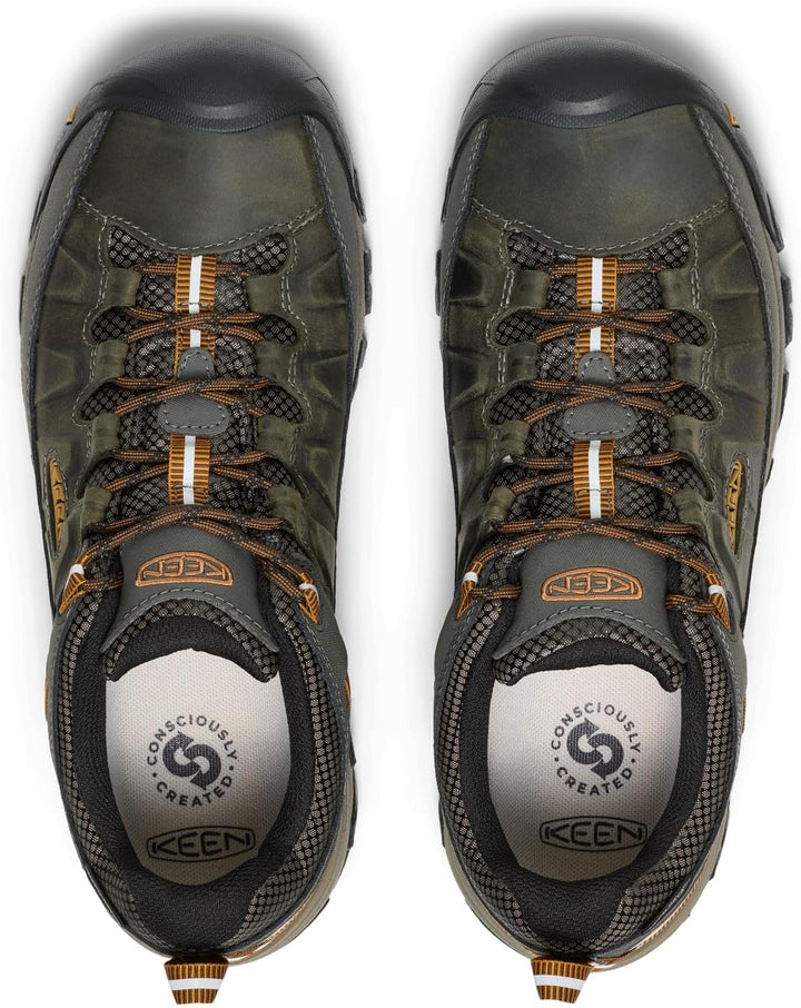 Keen Men's Targhee 3 Waterproof Hiking Shoe 45 EU Black Olive Golden Brown, 45 EU Black Olive Golden
