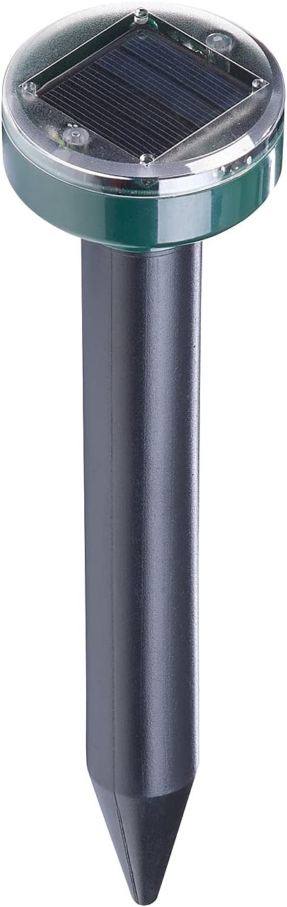 Royal Gardineer Solar-Maulwurf-Schrecke: 16er-Set Solar-Maulwurffrei-Erdspiesse, Akku, 400Hz, bis 11
