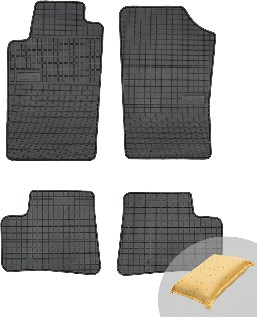 FROGUM EL Toro Gummimatten Ganzjähriges-Set von Autofussmatte Auto Fussmatten für Peugeot 206 1998-2