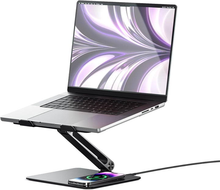 ALOGIC Elite Aluminum Laptop Stand | Wireless Charger mit bis zu 10 Watt | Silikonpad für rutschfest