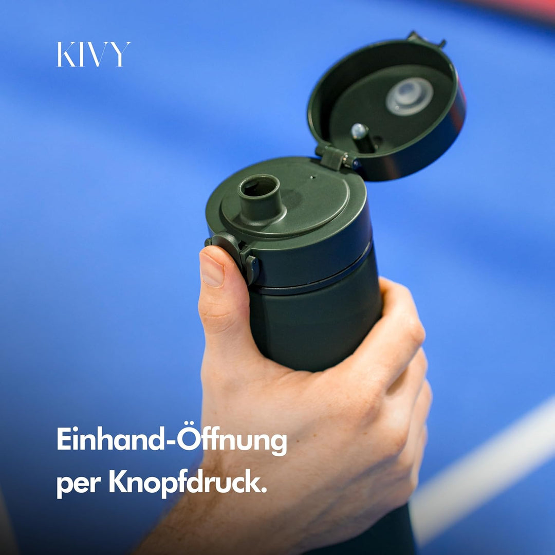 KIVY Trinkflasche 650ml [BPA FREI] Auslaufsicher &amp; Spülmaschinenfest - Wasserflasche für Kinder &amp; Er