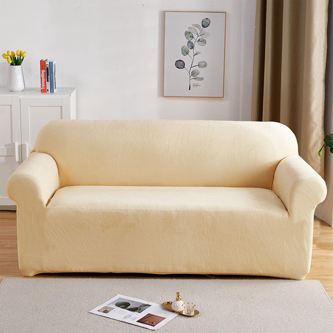 PETCUTE Sesselbezüge Elastische Sesselbezüge Dicke Sofabezüge Sofabezüge Sahne 1 Sitzer Sahne, 1 Sit