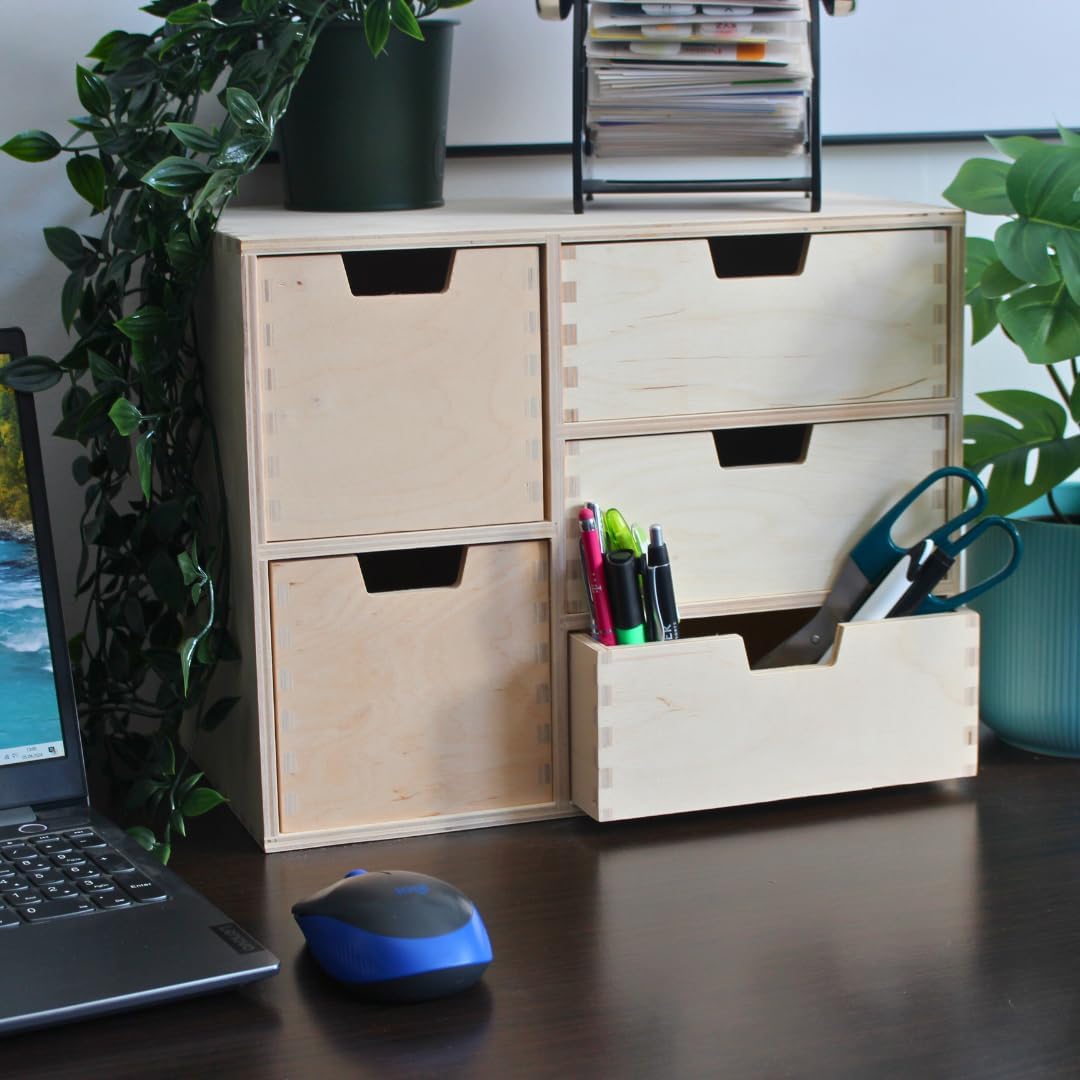 Schubladen-Box aus Holz – Elegante Minikommode für vielseitige Aufbewahrung | Premium Qualität, natü