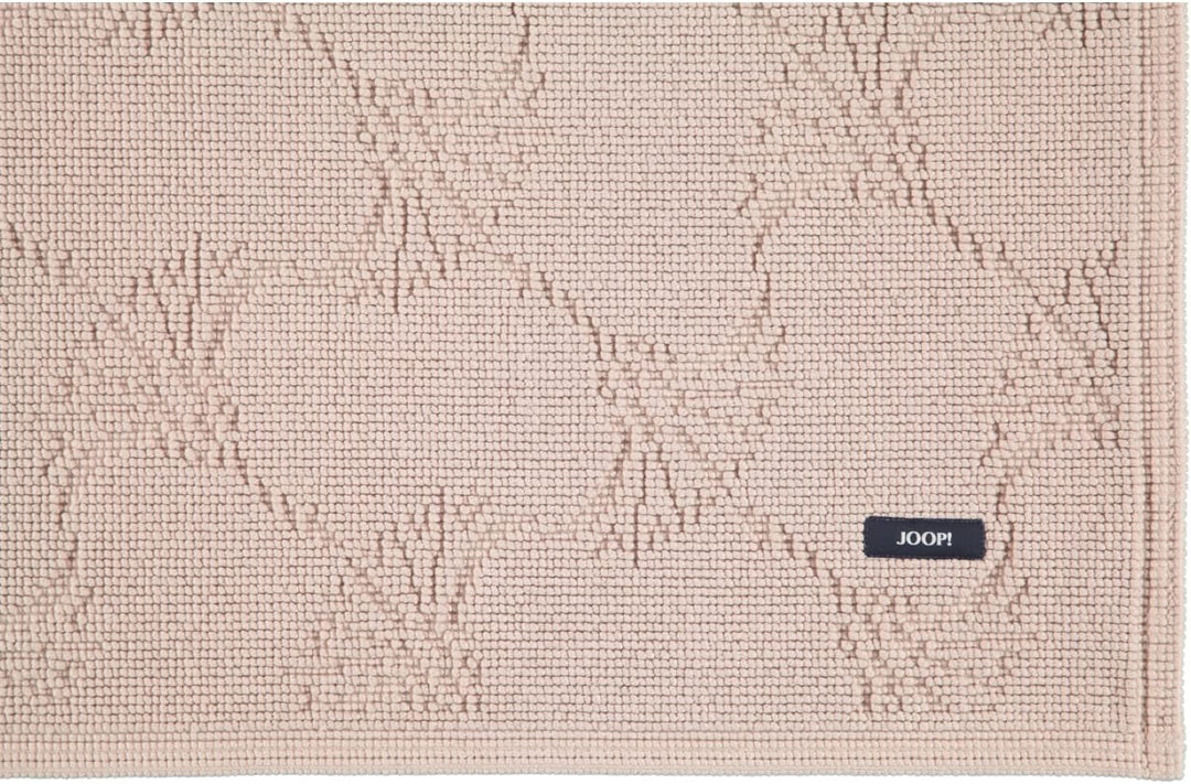 Joop! Badteppich New Cornflower 60 x 90 cm Farbe Sand 100% Baumwolle Florhöhe 6 mm Form eckig edle O