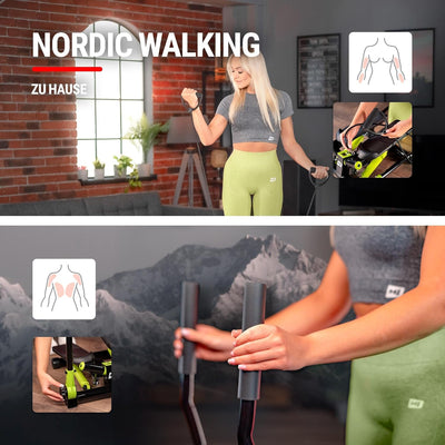 Hop-Sport Swing Stepper HS-45S Slim Up-Down-Side-Stepper für Zuhause - Ganzkörpertraining - inkl. Tr