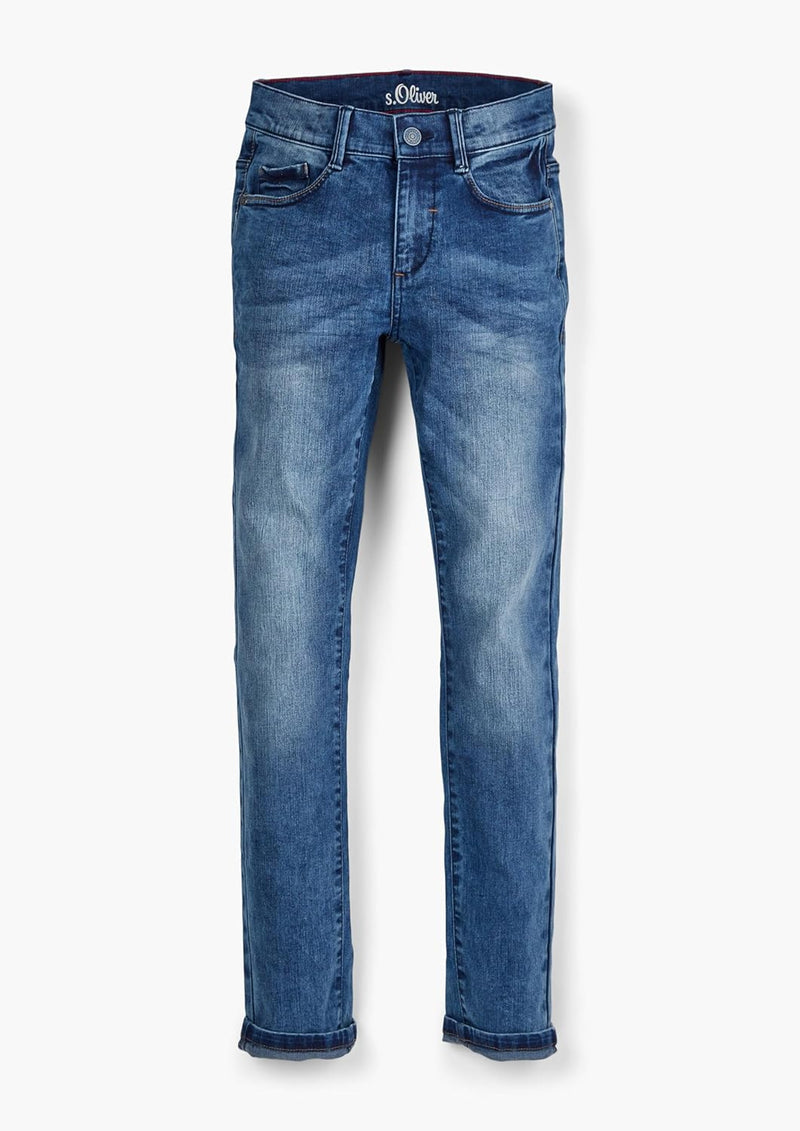 s.Oliver Jungen Slim: Jeans mit Waschung 176 Grau 98z3, 176 Grau 98z3