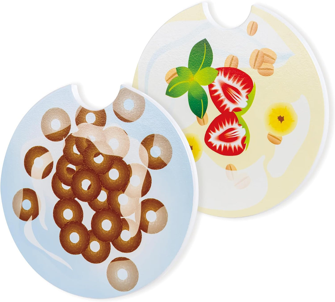 Hape Frühstücks-Set - Küchen-Fantasiespiel mit Frühstückszubehör, Holz Lebensmittel Spielzeug für Ki