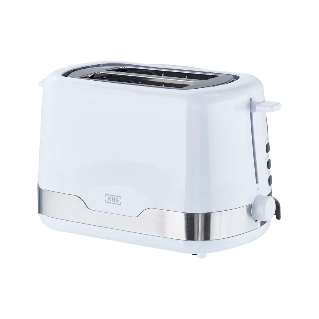 KHG Toaster TO-857 WE2 | Toaster 2 Scheiben mit Brötchenaufsatz | 7 Bräunungsstufen mit Bräunungskon