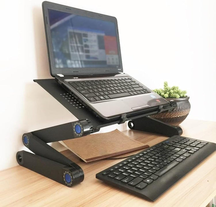 Laptop-Bett-Schreibtisch, Bett-Laptop-Tisch, Verstellbarer Laptop-Ständer mit Computerablage, Zusamm