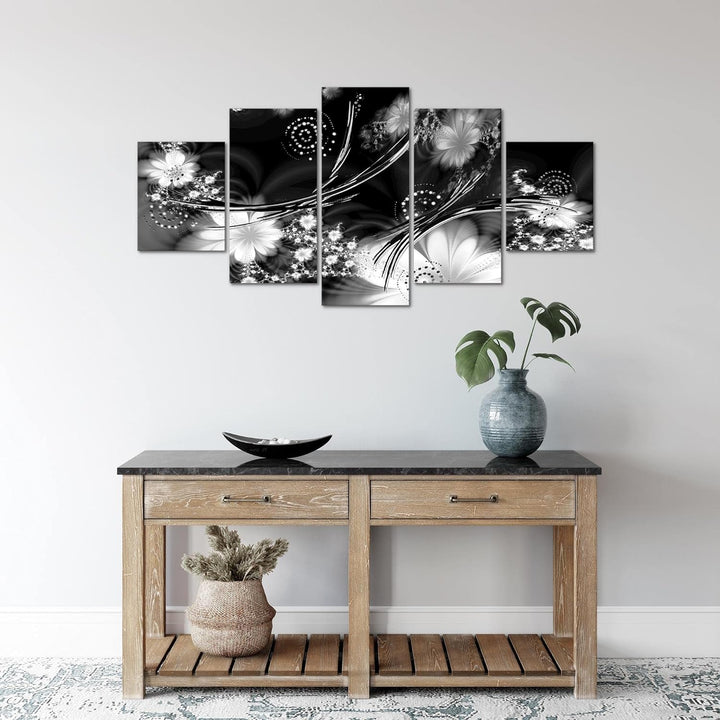 Runa Art Wandbilder Abstrakt 5 Teilig Bild auf Vlies Leinwand Deko Wohnzimmer Schlafzimmer Ornamente