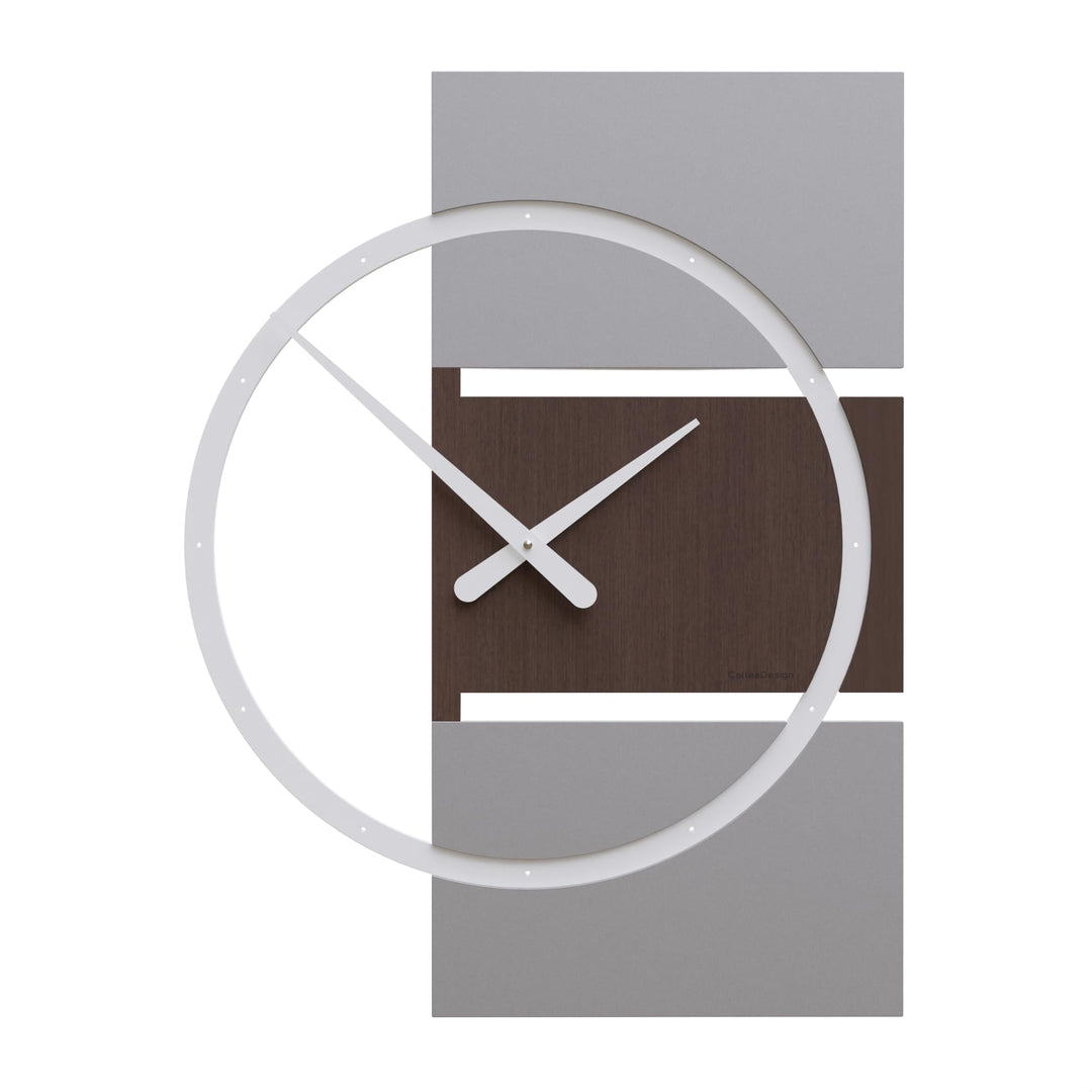 CalleaDesign 45 cm Adam Wanduhr aus Wengé-Eiche Wengé Eiche, Wengé Eiche