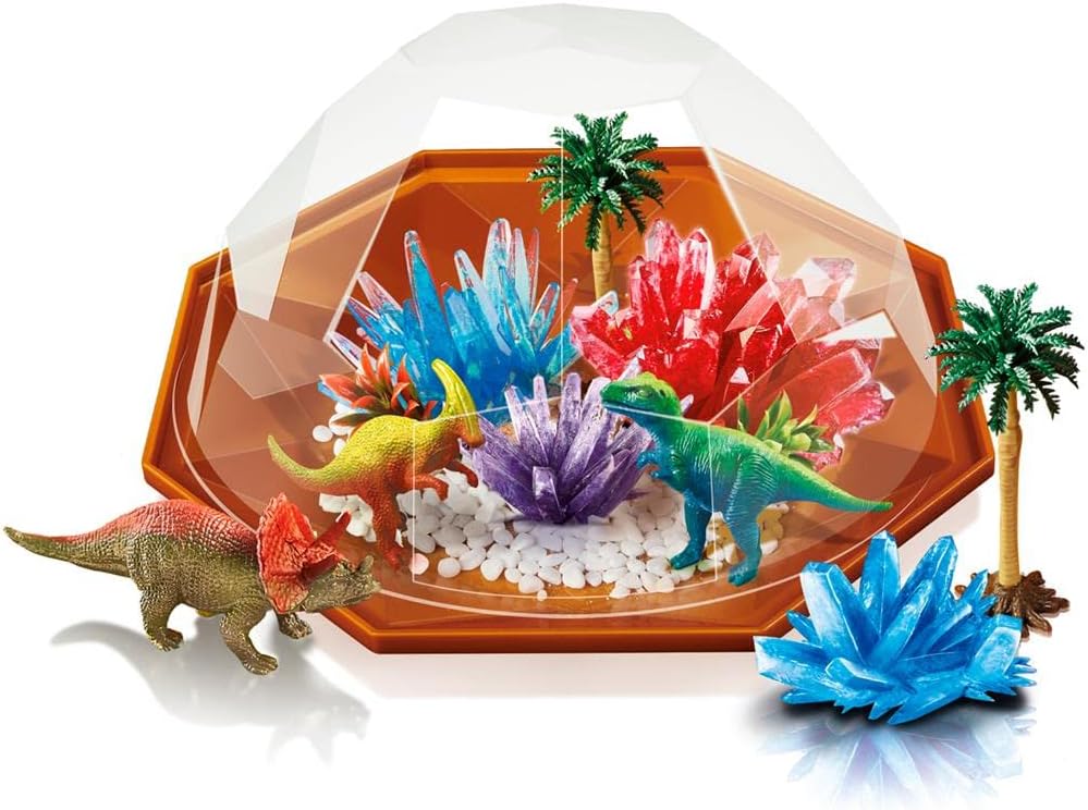 4M Crystal Growing: Kristalle züchten: Dinosaurier Kristall-Terrarium - Experimentierkasten Kinder a