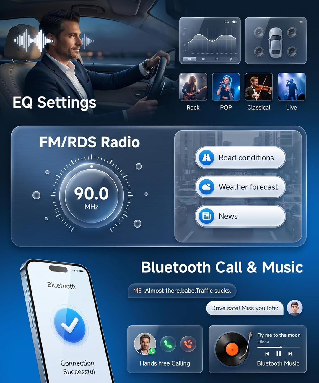 Rimoody 2G+64G Android Autoradio für Opel Astra J 2010 2011 2012 2013 2014 Wireless Carplay Android