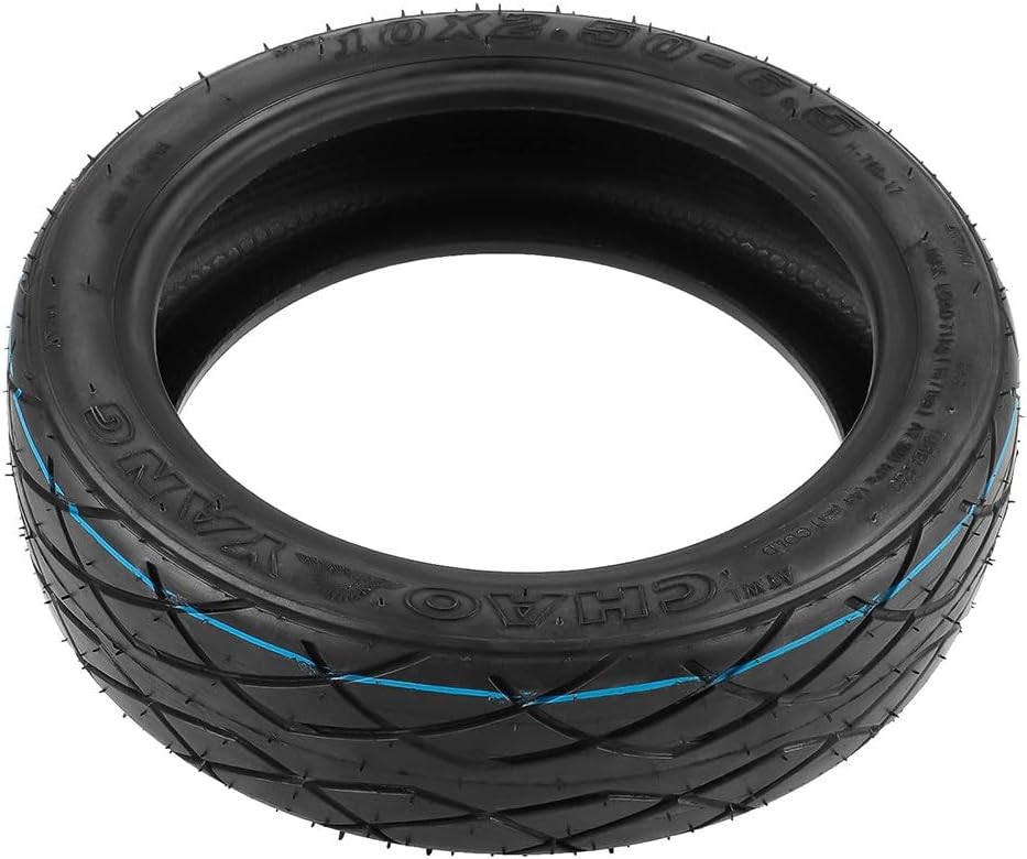 Elektroroller-Reifen, 10 Zoll schwarzer Gummi 10x2.50-6.5 Tubeless Reifen Kit, geeignet für 60/70-6.
