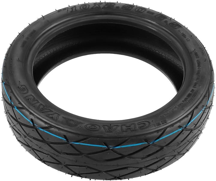 Elektroroller-Reifen, 10 Zoll schwarzer Gummi 10x2.50-6.5 Tubeless Reifen Kit, geeignet für 60/70-6.