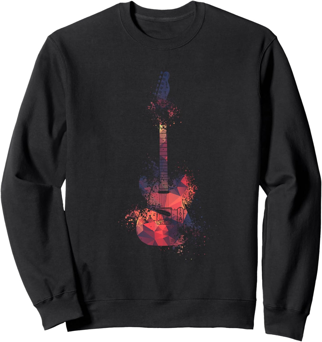 Geschenk für Gitarrenspieler | Gitarrenmotiv Silhouette Sweatshirt