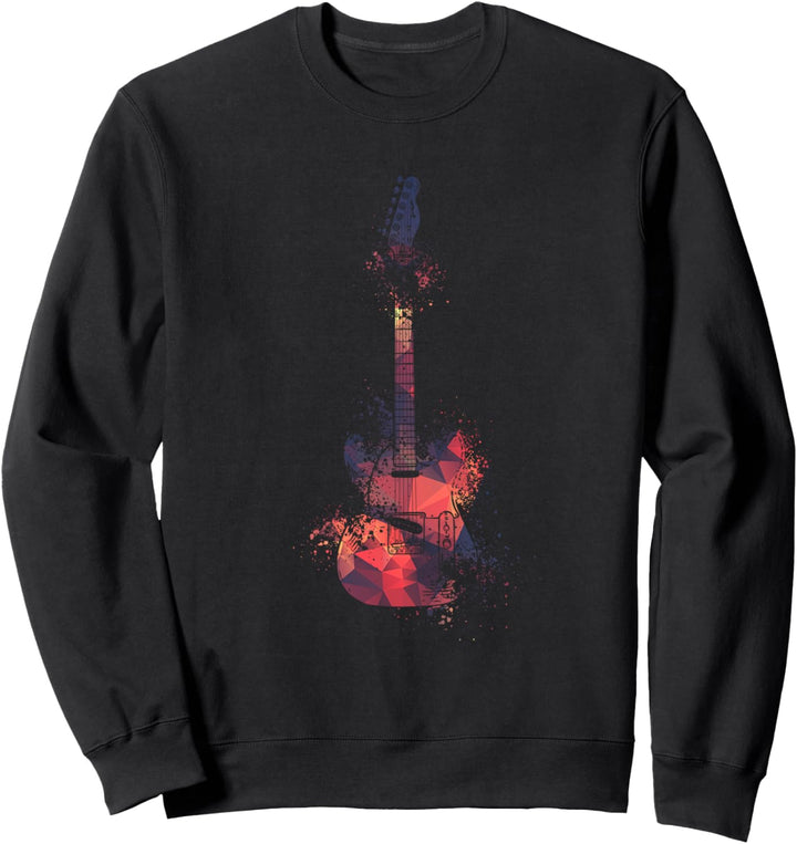 Geschenk für Gitarrenspieler | Gitarrenmotiv Silhouette Sweatshirt