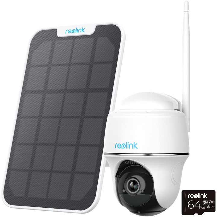 Reolink 4MP Überwachungskamera Aussen Solar mit 355°/140° Schwenkbar, 64GB inklusive, WLAN Kamera Ou