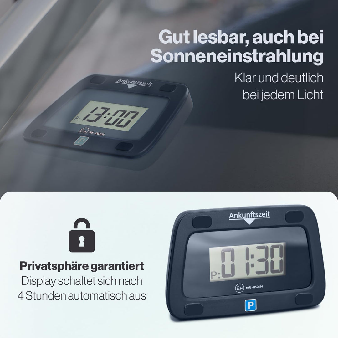 Parkwächter, Parkscheibe digital, elektronische Parkuhr, automatische digitale Parkscheibe gemäss St
