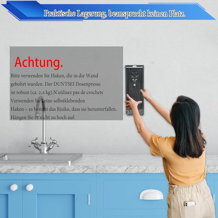 Dosenzerkleinerer, fussbetriebene Dosenpresse für Recycling, Blechdosenzerkleinerer zum Abflachen vo