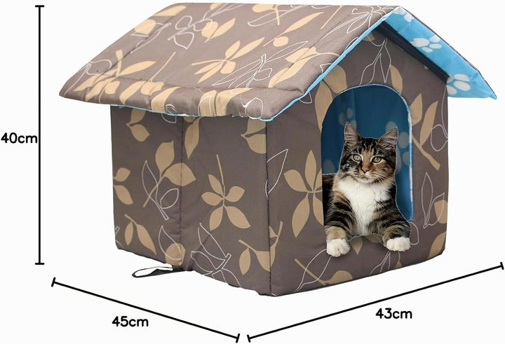Katzenhaus Für Draussen Winterfest Wasserdicht Und Warm Faltbare Pet Tierheim Für Katzen Mit Abnehmb