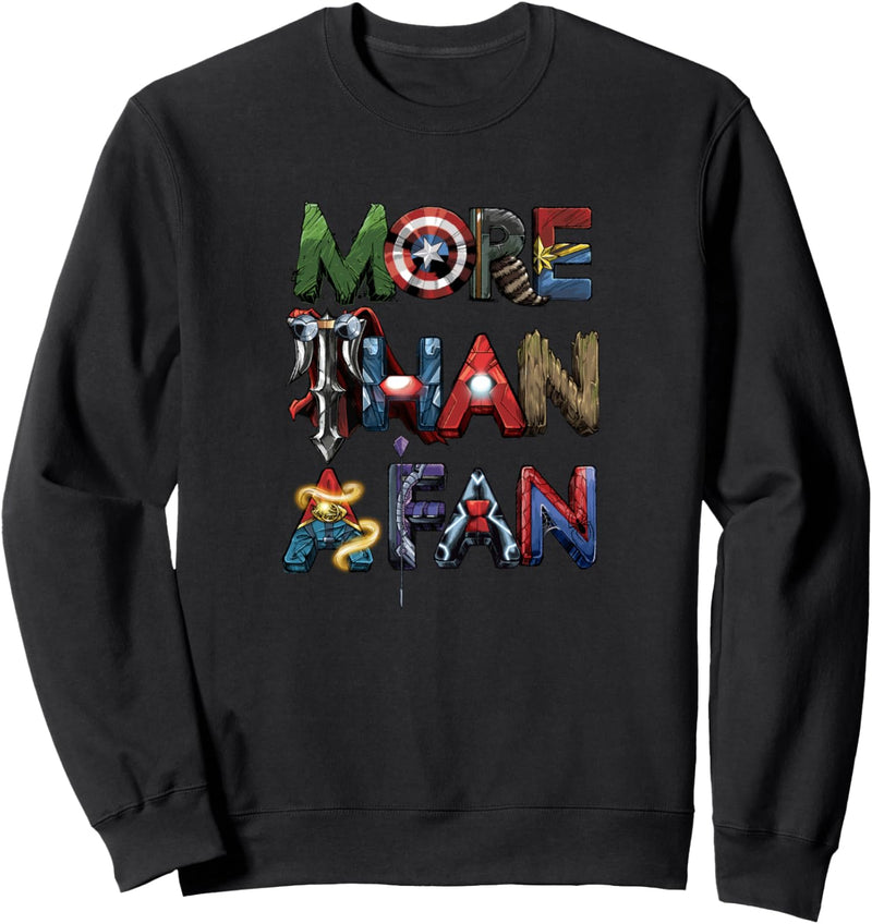 Marvel Avengers More Than A Fan Word Stack Sweatshirt