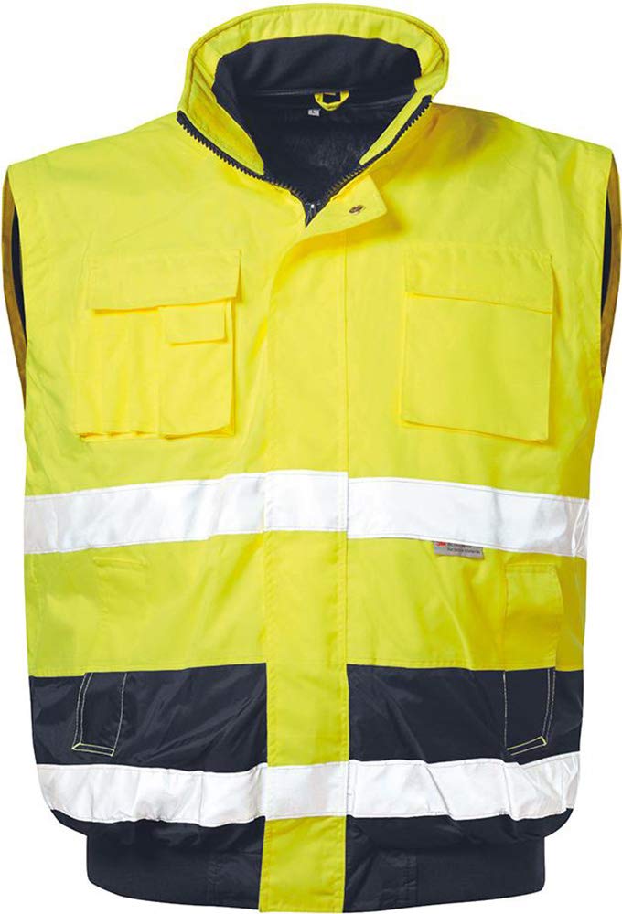 Elysee Warnschutz-Pilotjacke "Siegfried", 1 Stück, Grösse 3XL, gelb/marine, 23558-3XL, 3XL