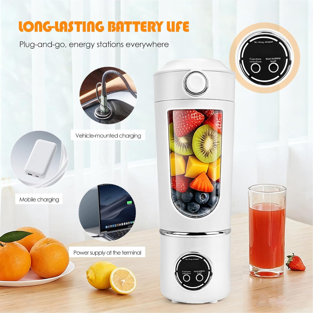 Tragbarer Mixer/Blender/Smoothie Maker, 700 ml Maker to Go Mini-Standmixer mit 12-Klingen Edelstahl