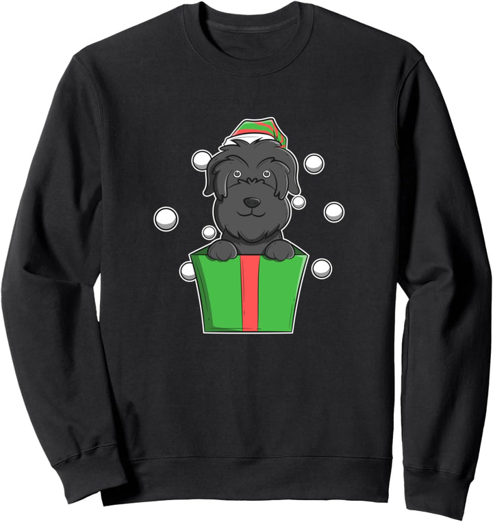 Weihnachtsschwarzer russischer Terrier-Hund Sweatshirt