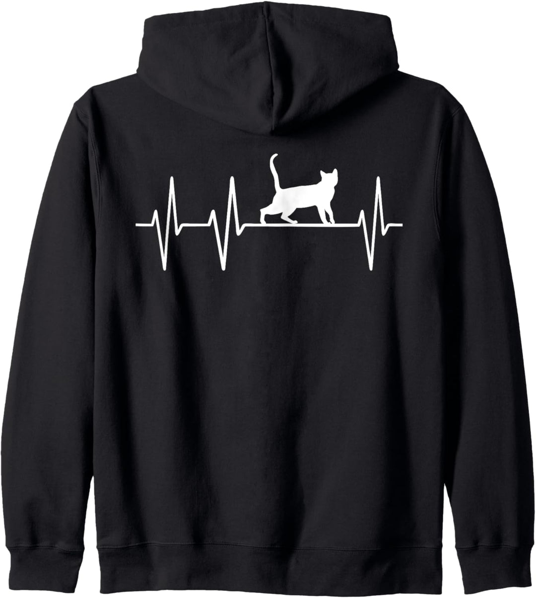 Kater Katze Kätzchen Heartbeat Herzschlag Katzen Outfit Kapuzenjacke