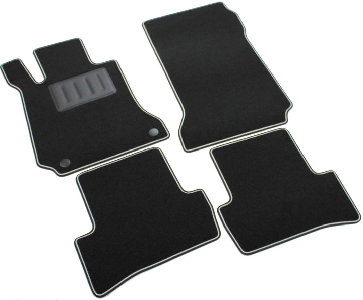 Das Teppich Auto, sprint02906, FuÃŸmatten Teppiche Schwarz rutschfest, verstÃ¤rkter Rand, zweifarbig