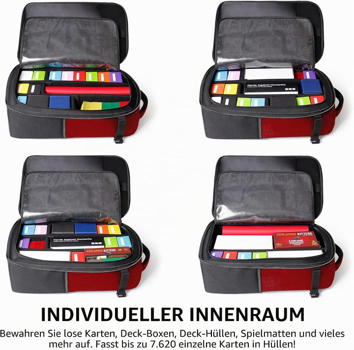 ENHANCE MTG-Rucksack - Sammleredition TCG-Rucksack für Deckboxen, gesleevte Karten, Spielmatten, MTG