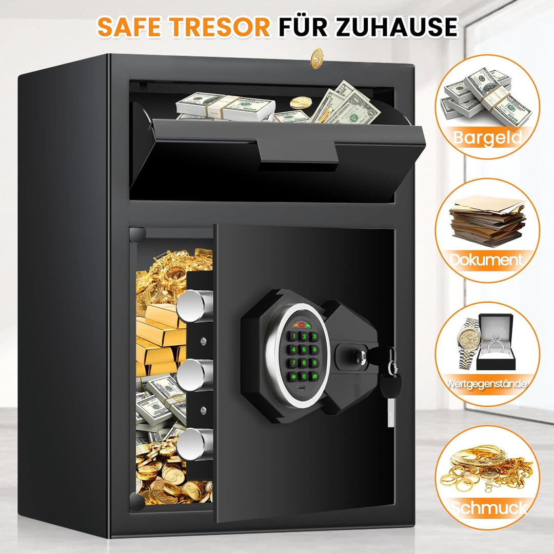 52L Einwurftresor für Kommerziell mit Schneller Speicher, Einwurfschlitz SafeTresore mit Feuerfester
