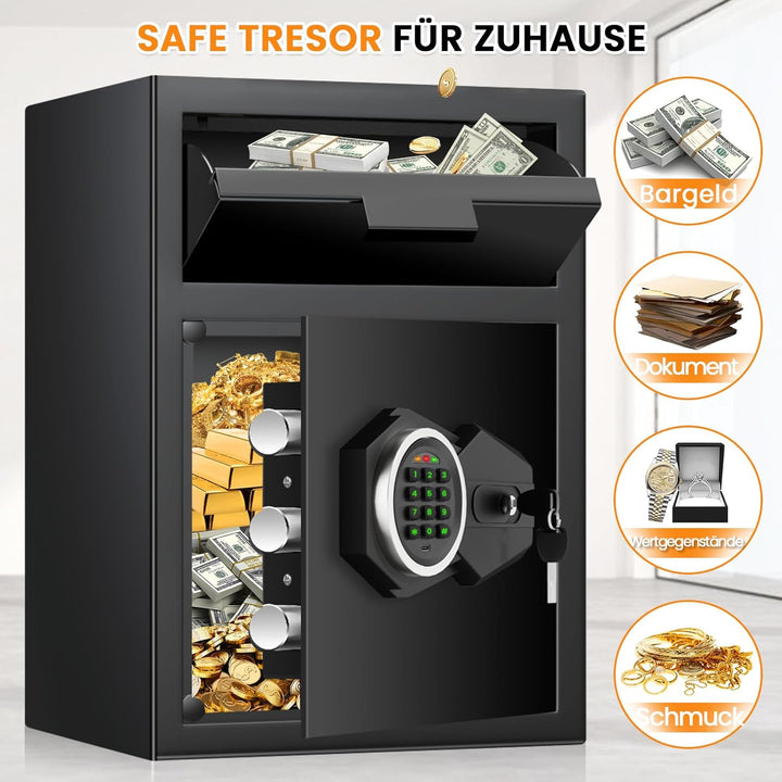52L Einwurftresor für Kommerziell mit Schneller Speicher, Einwurfschlitz SafeTresore mit Feuerfester