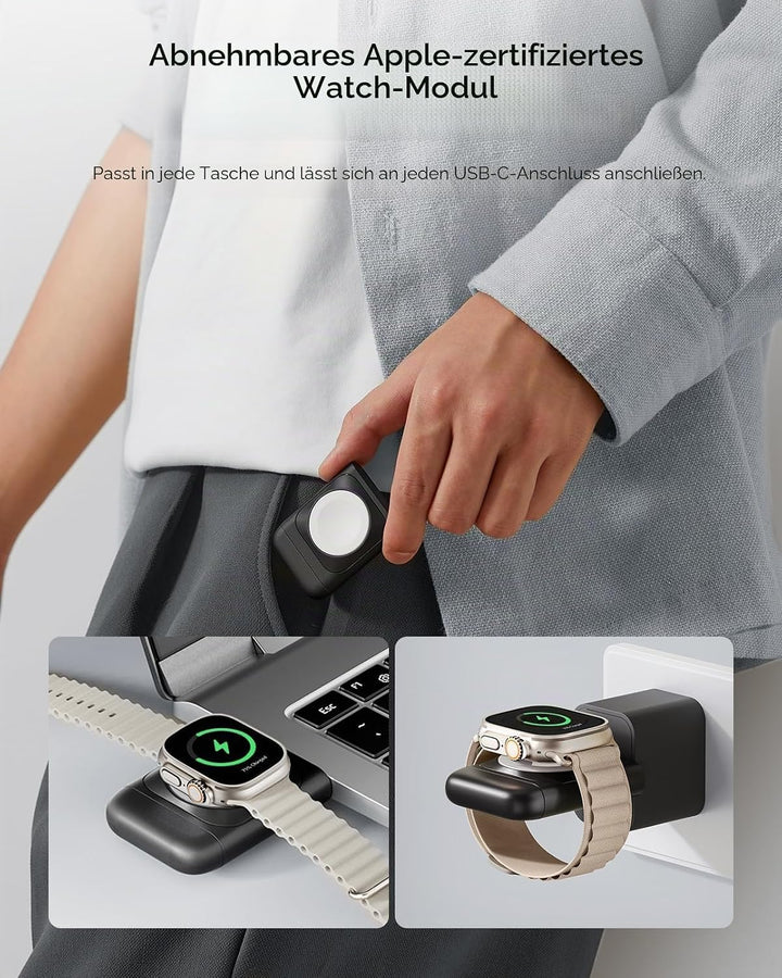 ESR 3 in 1 Ladestation Apple Watch und iPhone, Magsafe Ladestation, Faltbare Magsafe Ladegerät für i