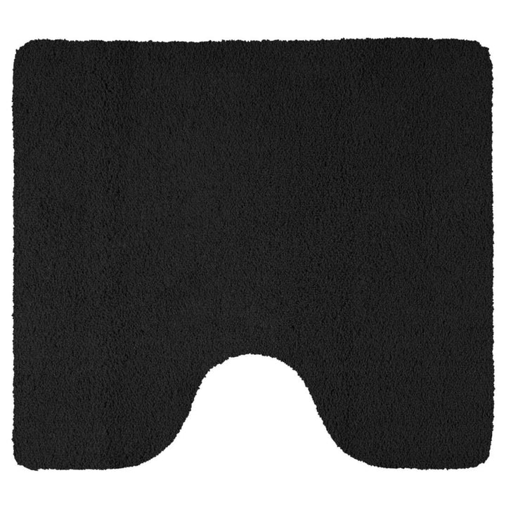 Rhomtuft Badteppiche Square schwarz - 15 Toilettenvorlage mit Ausschnitt 55x60 cm, Toilettenvorlage