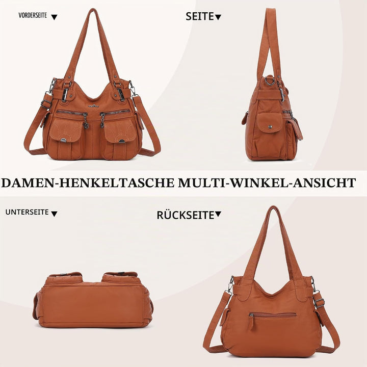 Angel Kiss Damen Handtasche Umhängetasche Leder Umhängetasche Gross Hobo Handtaschen 173