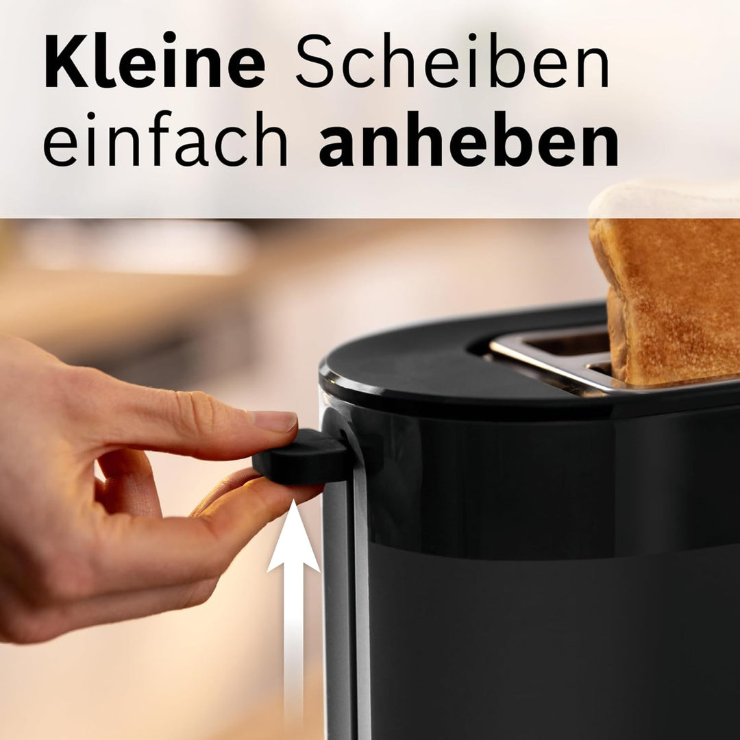 Bosch Kompakt Toaster MyMoment TAT2M123, integrierter Brötchenaufsatz, mit Auftaufunktion, mit Absch