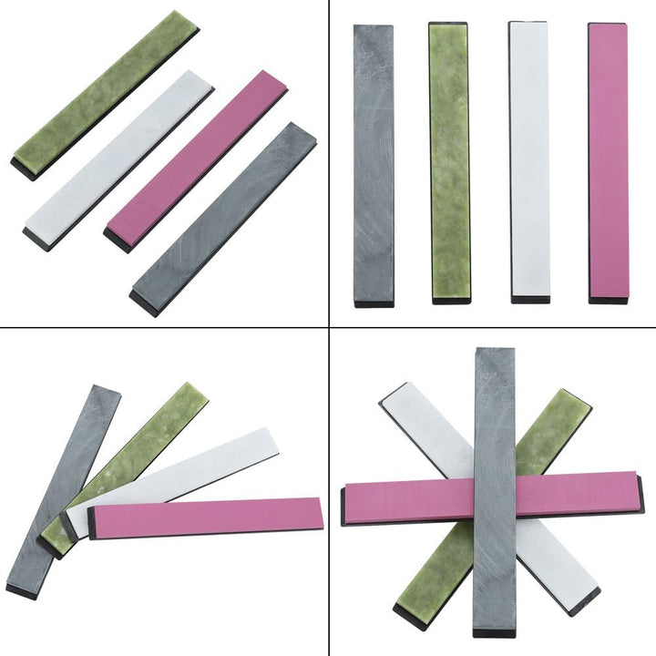 4PCS Schärfstein-Set, bunter Schleifstein mit einer Körnung von 3000-10000, Schleifstein aus natürli