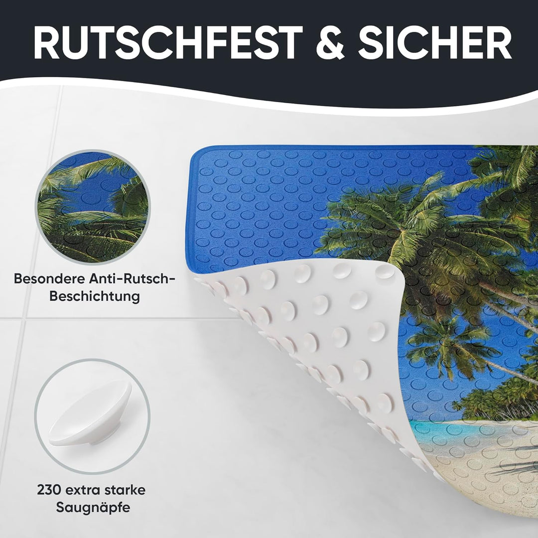 Sanilo Badematte 53 x 53 cm, rutschfeste Duschmatte für Dusche und Badewanne, Antirutschmatte maschi