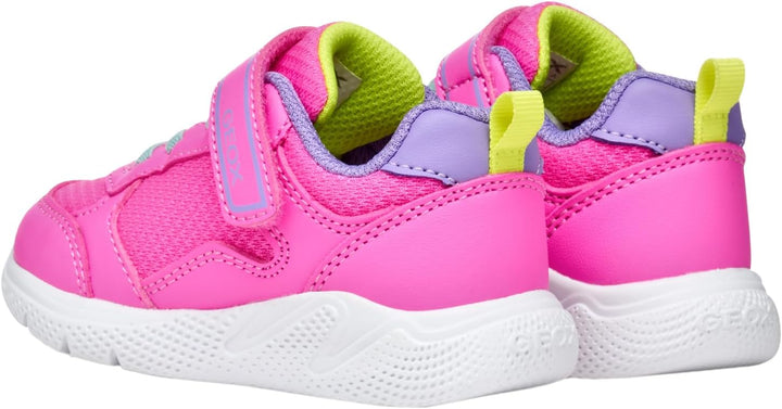 Geox Baby-Mädchen B Sprintye Girl Sneaker 21 EU Fluo Fuchsia Dk Lila, 21 EU Fluo Fuchsia Dk Lila