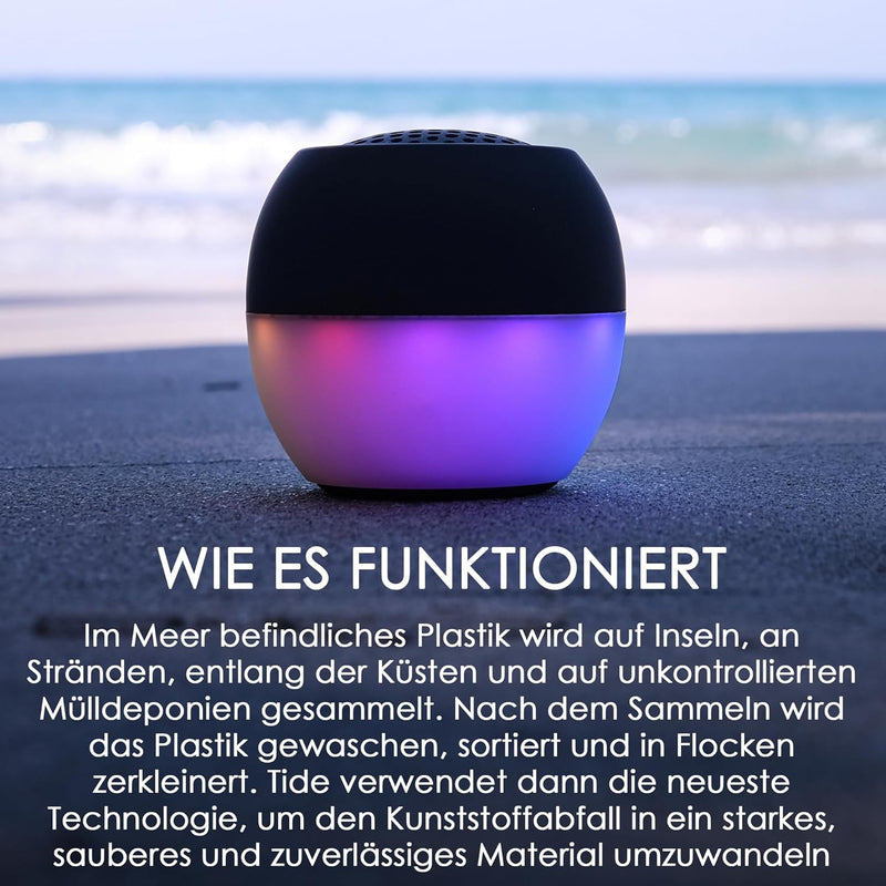 Boompods Soundflare - Nachhaltiger tragbarer Mini Bluetooth Lautsprecher, hergestellt aus Ozean gebu