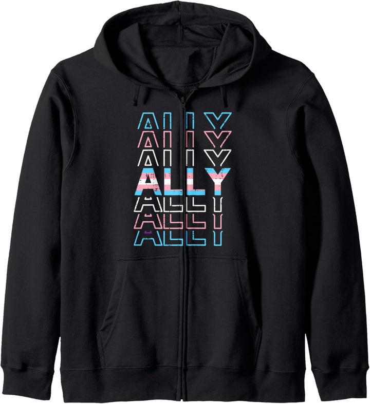 Ally Transgender Transsexual Trans Pride Flag LGBT Men Women Kapuzenjacke
