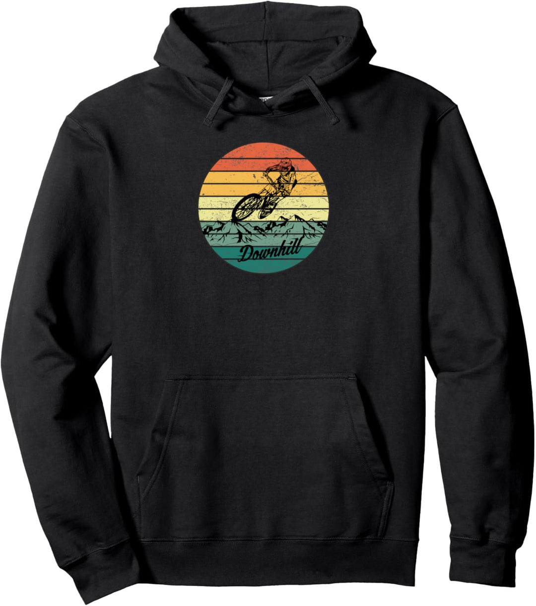Mountainbike Downhill Retro Berge Pullover Hoodie
