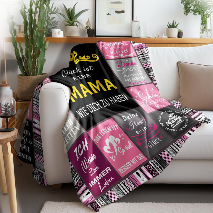 Muttertagsgeschenk - Kuscheldecke Geschenke für Mama - Beste Mama der Welt Flanell Decke - Geburtsta
