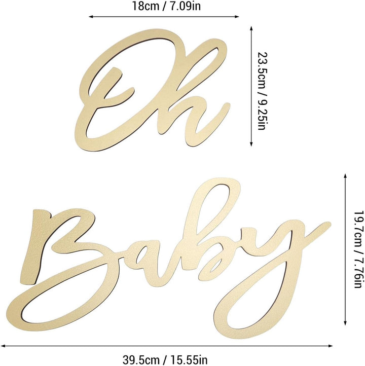 Oh Baby-Schild, Ausschnitt, Geschlecht Offenbaren Hintergrund, Wanddekoration, Foto-Requisiten, Oh B