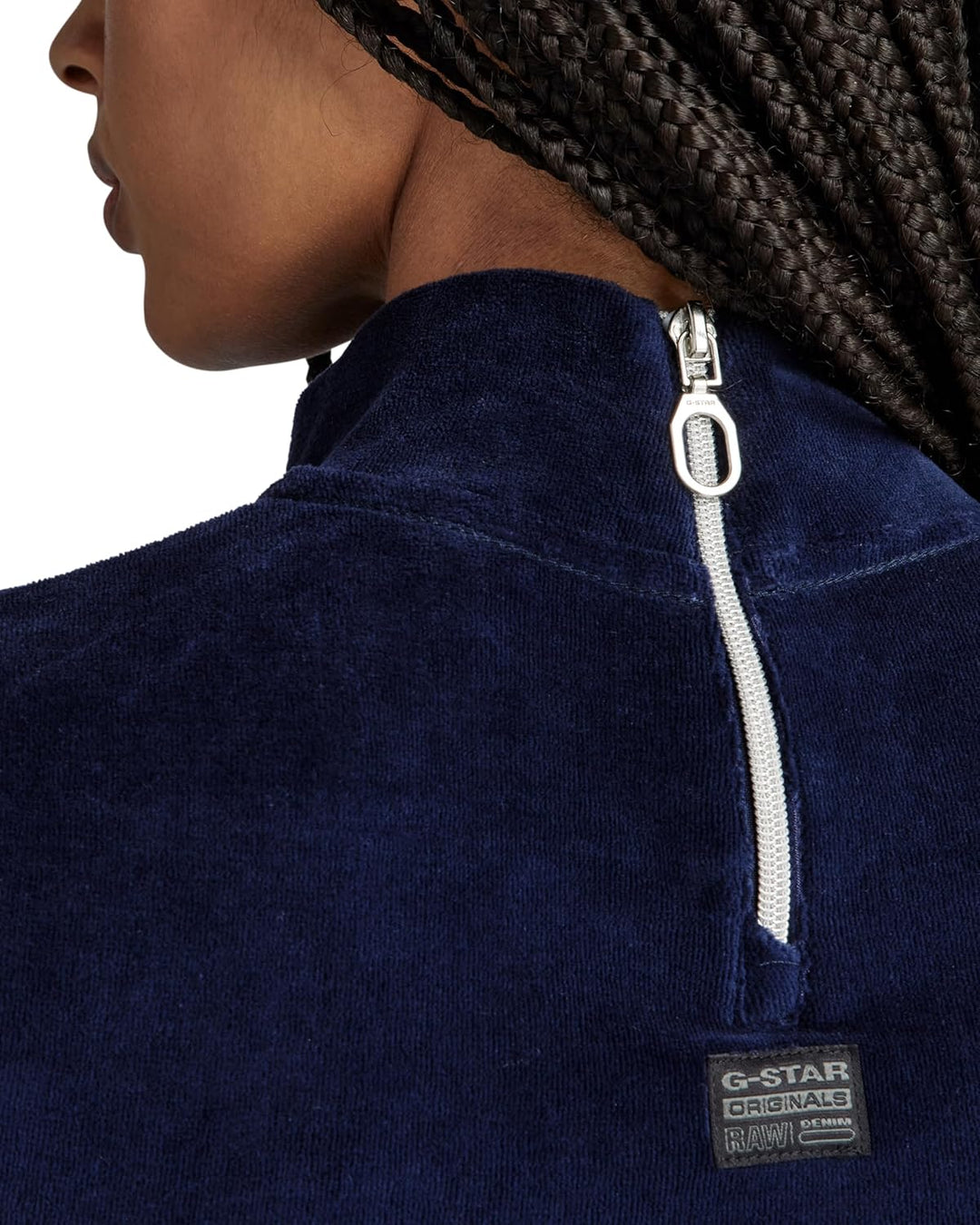 G-STAR RAW Damen Velvet Slit Kleid Casual Dress XXS Blau (Warm Sartho D24224-d428-c423), XXS Blau (W