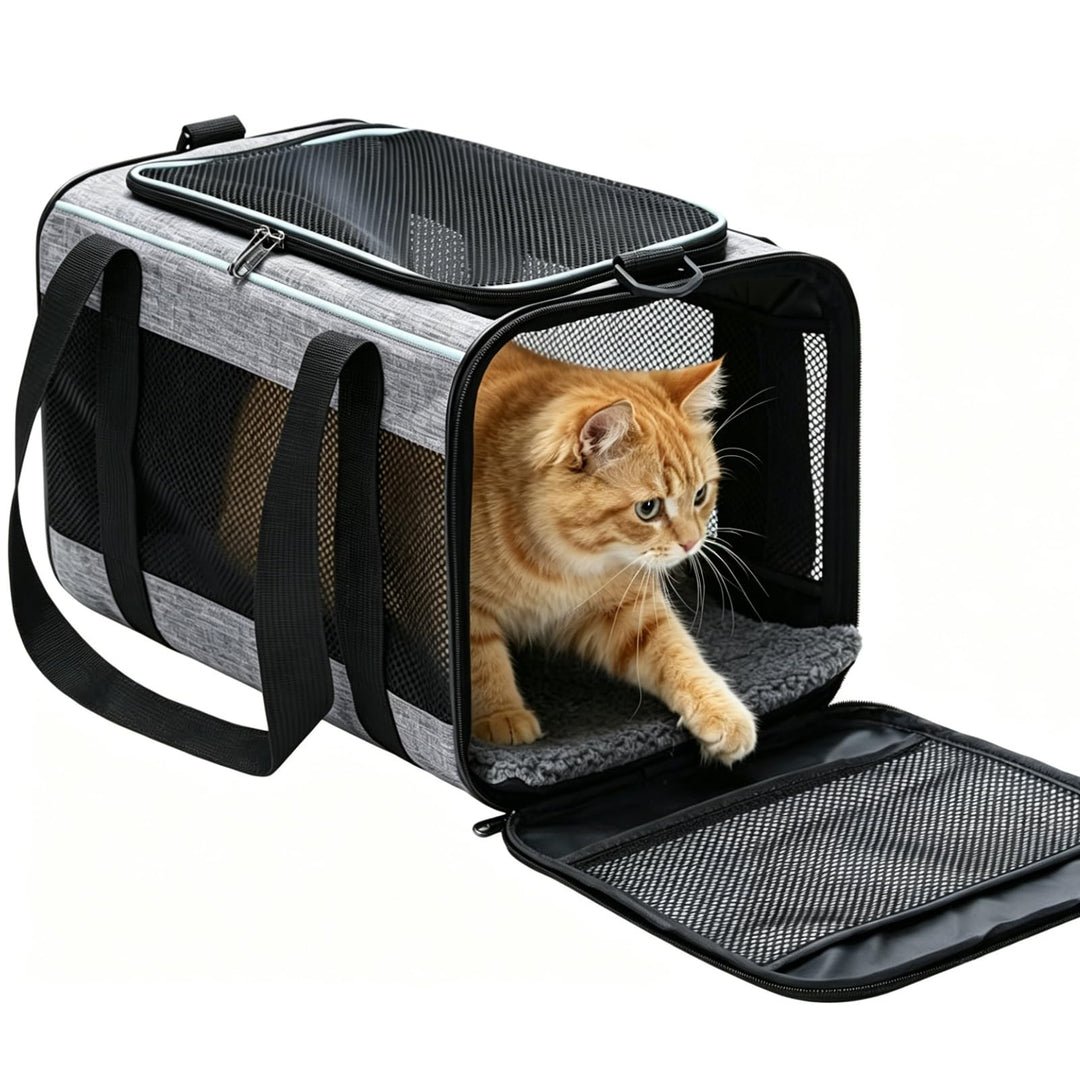 Transportbox Katze faltbar bis 7 kg mit 360° Belüftung Hundetasche | Hundetasche für Katzen kleine H