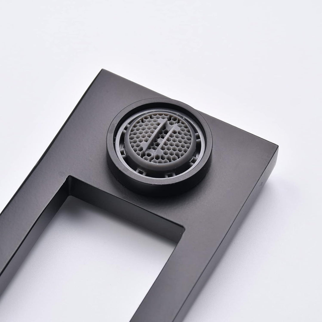 SHUNLI Badarmatur Schwarz Waschtischarmatur, Modern Wasserhahn Bad Mischbatterie, Badezimmer Armatur